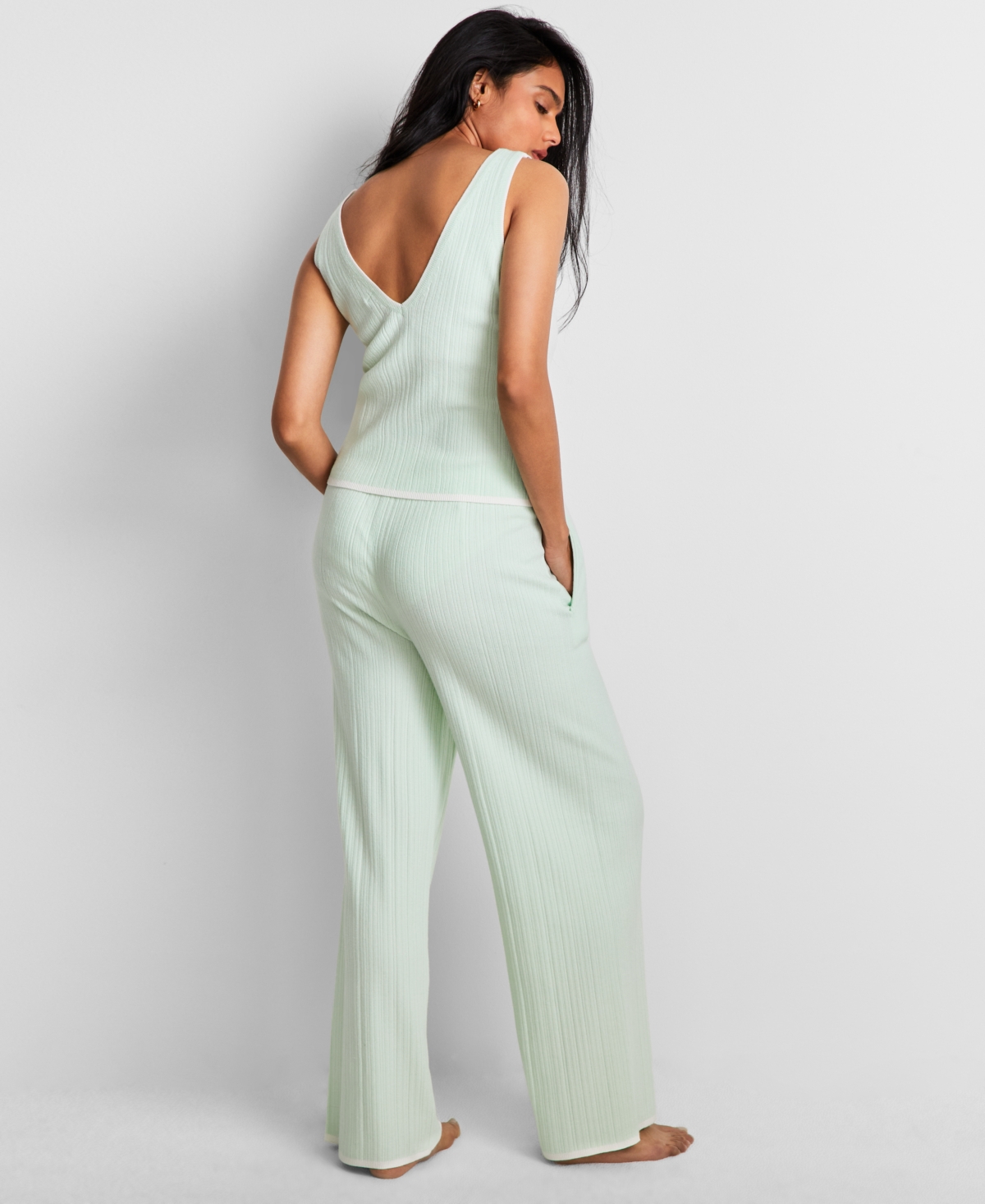 STATE OF DAY WOMEN'S RIBBED LOUNGEWEAR SWEATER PAJAMA SET XS-3X, EXCLUSIVELY AT MACY'S 