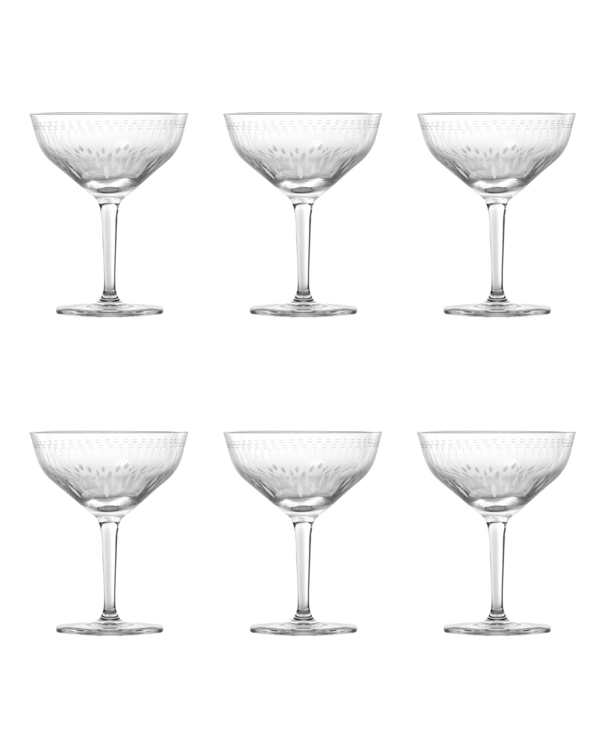 Zwiesel Glas Vanity Coupe Martini Glasses, Set Of 6 In Clear