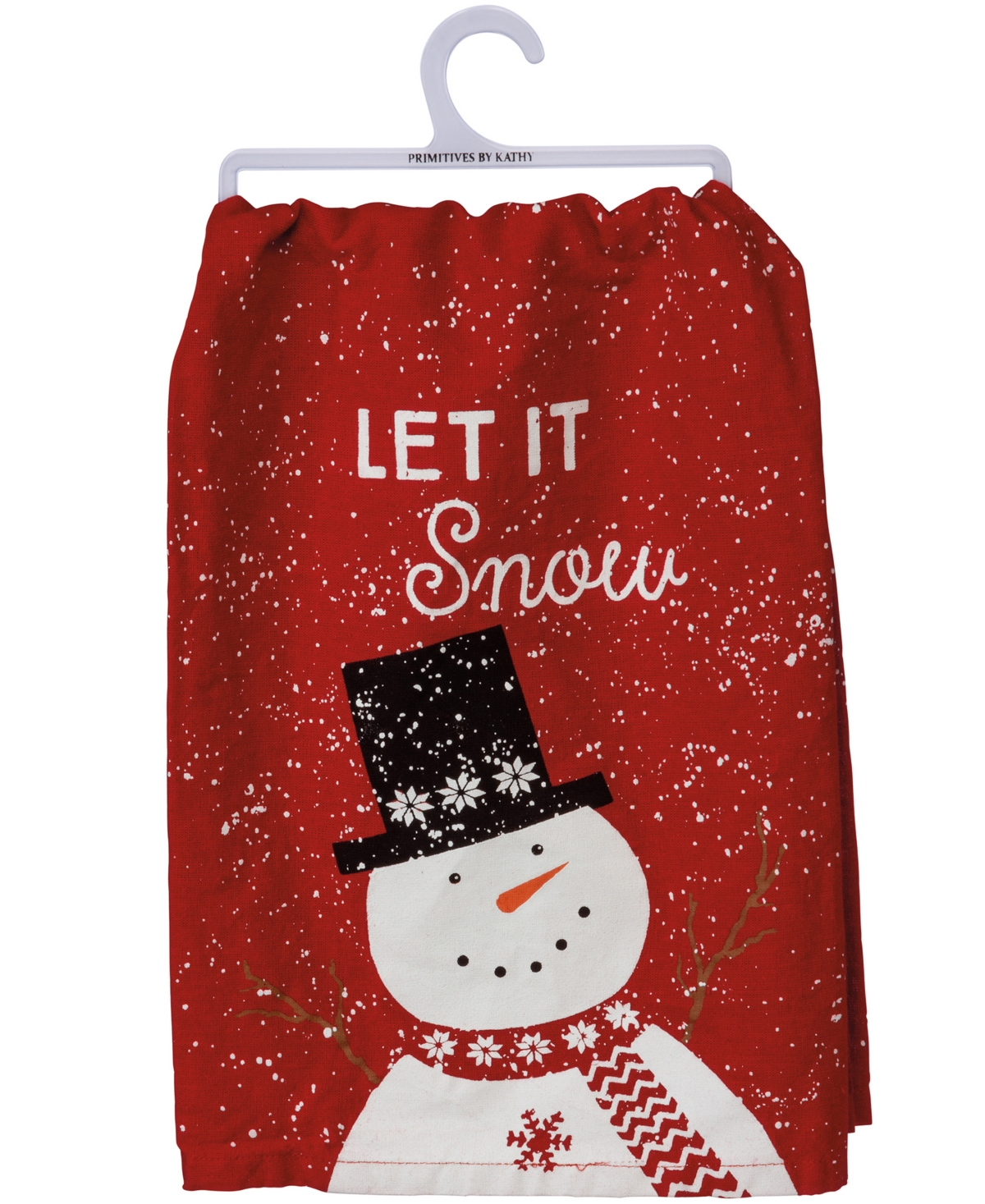 Primitives By Kathy Let It Snow Nordic Kitchen Towel In Red