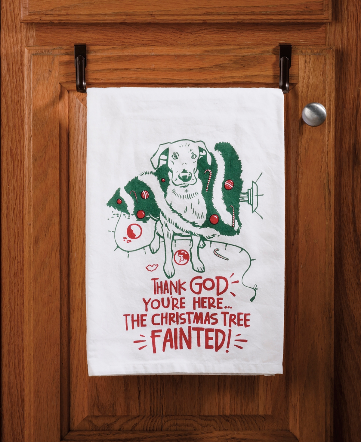 Primitives By Kathy Tree Fainted Kitchen Towel In Red,white