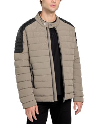 Men's Lightweight Quilted Jacket with Moto Detail
