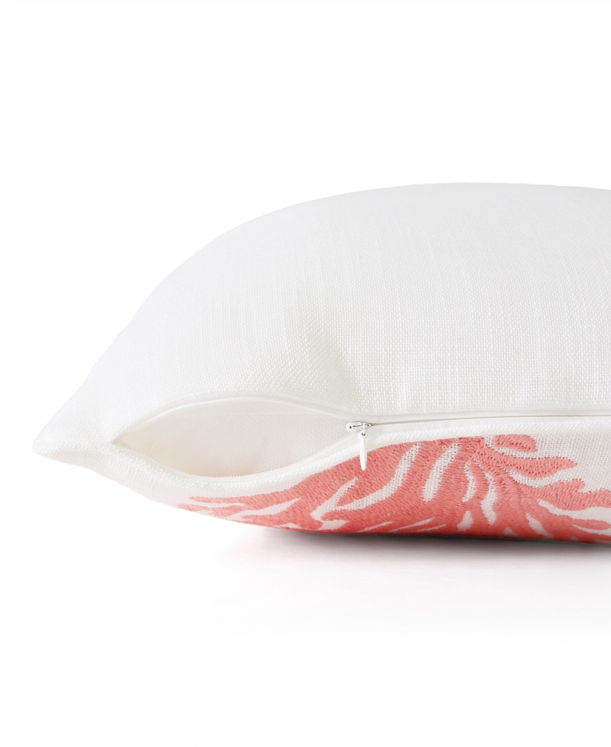 Tommy Bahama Home Coral Island Slub Decorative Pillow, 20" X 20" In Light Coral
