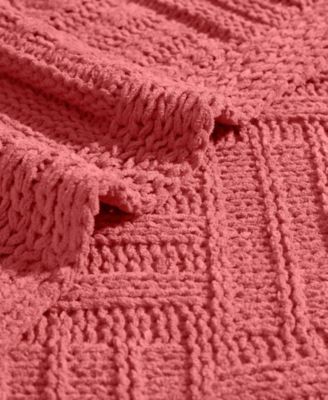 Chain Basket Knit Throw, 60&amp;quot; X 50&amp;quot;