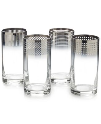 Mikasa - Cheers Collection Metallic Ombr&eacute; Highball Glasses, Set Of 4