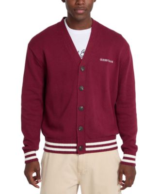 Men's Embossed Logo Cardigan Sweater