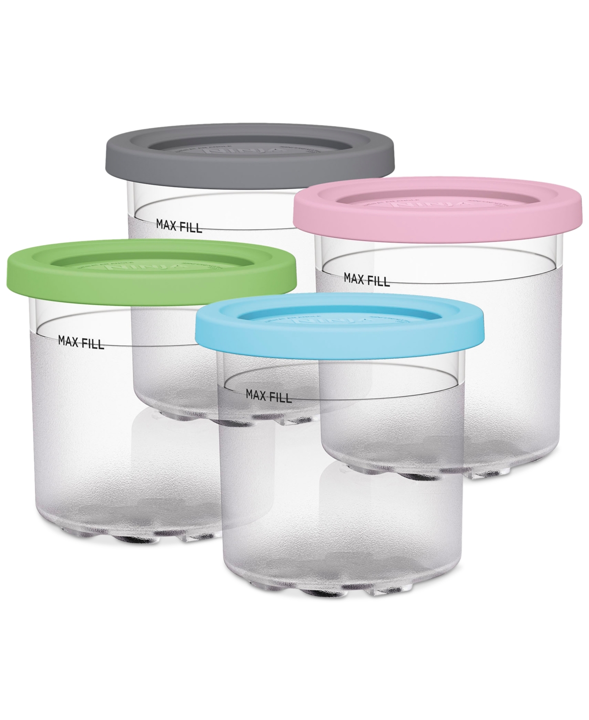CREAMi Pint Containers with Lids, Set of 4 - Assorted Colors