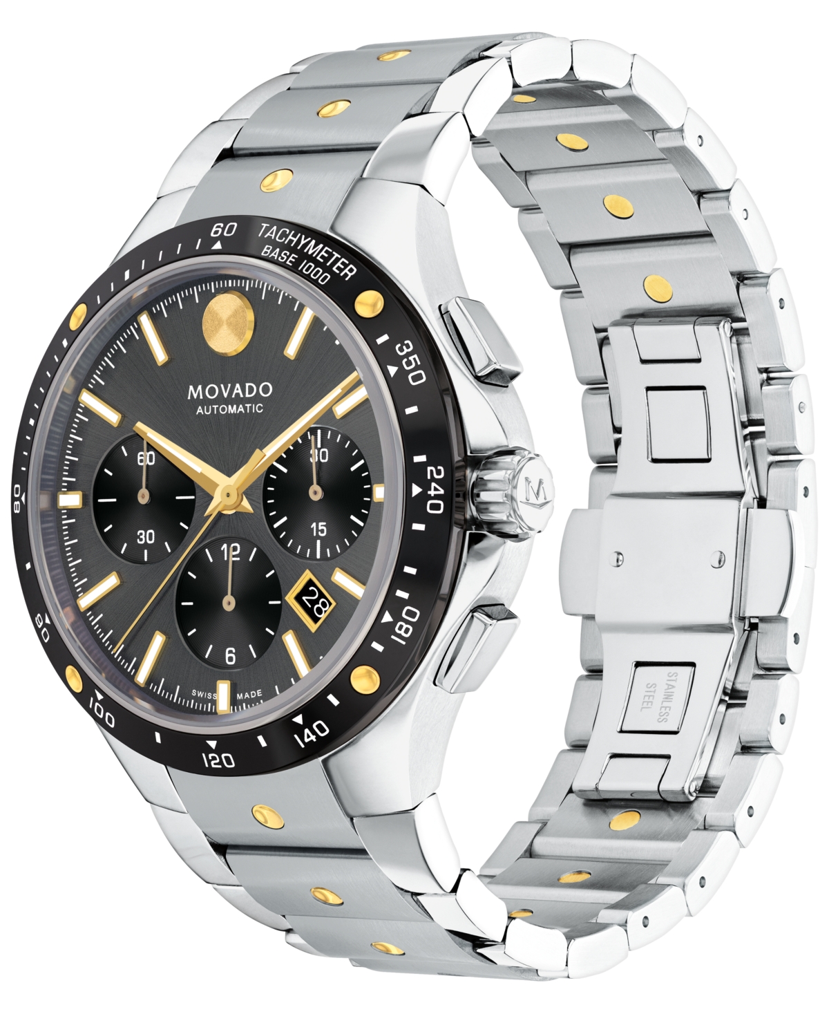 Movado Men's Alta S.e. Swiss Automatic-chronograph Stainless Steel Watch, 43mm In Silver-tone