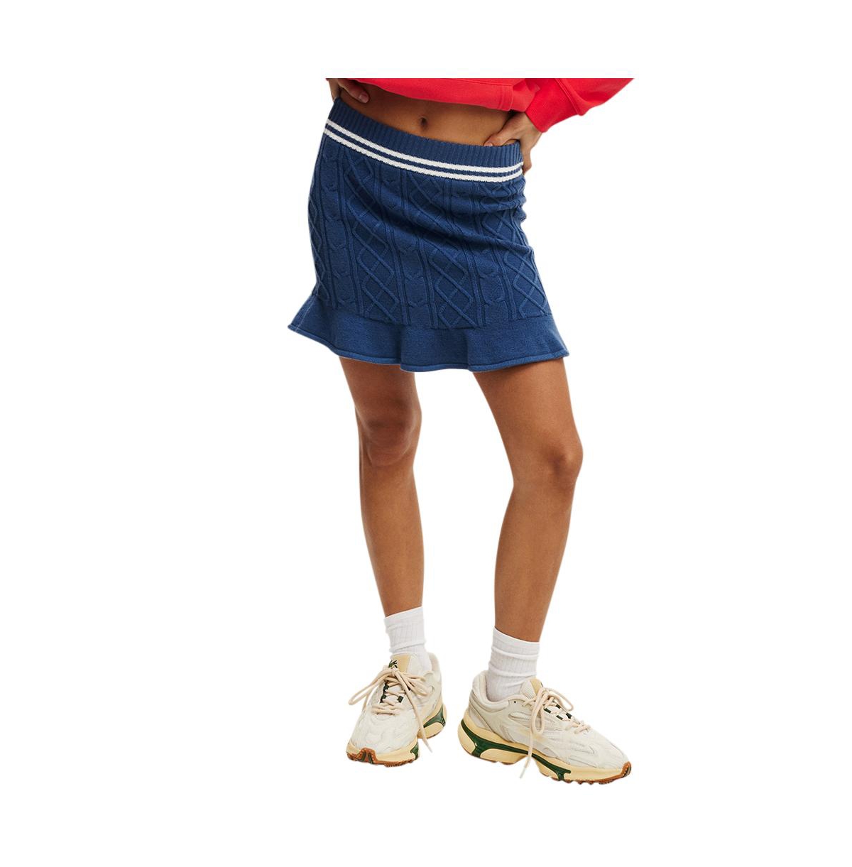 Cotton On Women's Knit Flippy Skirt - white
