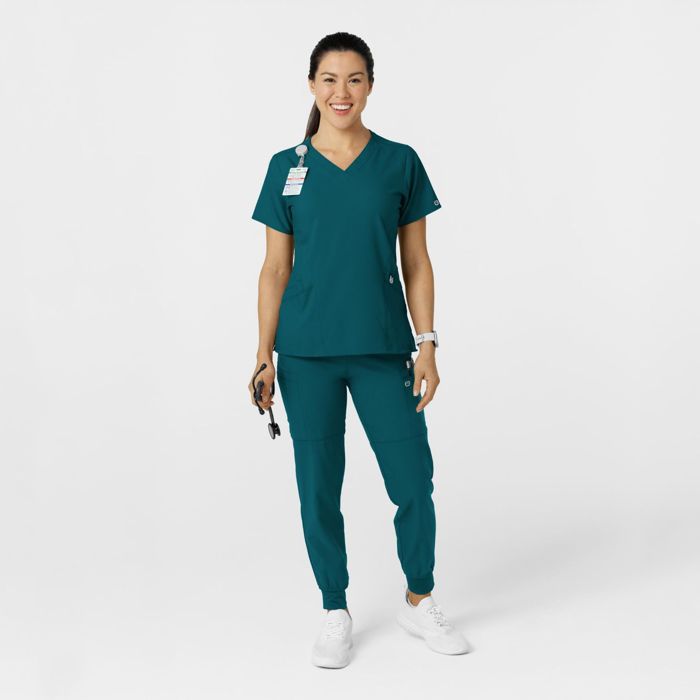 Женские брюки Wink W123 Comfort Waist Cargo Jogger Scrub Pant Regular, цвет: Синий — фото 3