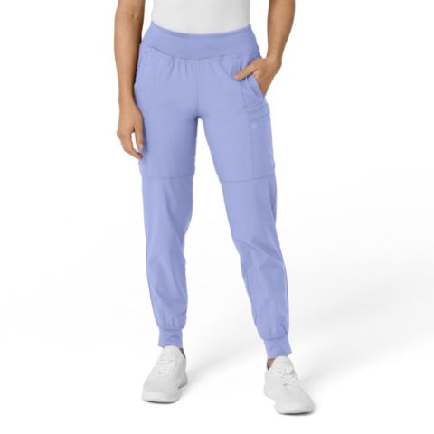Женские брюки Wink Petite W123 Comfort Waist Cargo Jogger Scrub, цвет: Синий