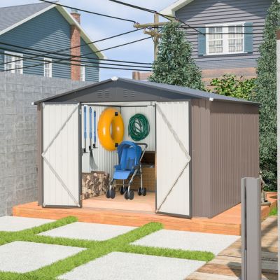 Streamdale 10' Metal Storage Shed with Lockable Doors