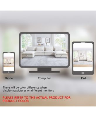 Modern Sofa 2 Seater Corduroy Fabric Sofa with Armrests for Apartment Living Room, Black