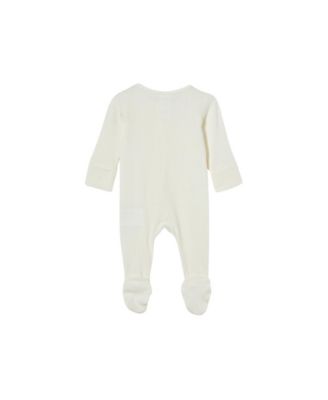 Baby Boys Pointelle Zip All In One Romper