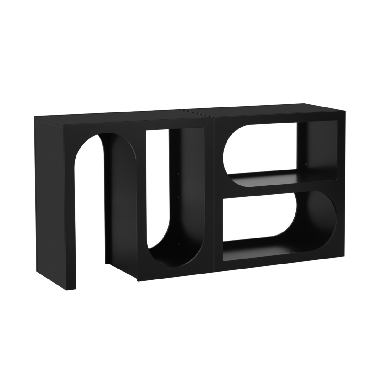 Streamdale Furniture Modular Entryway Console Table with Rectangular Exterior and Curved Interior Design for Customizable Arrangements,Suitable for St