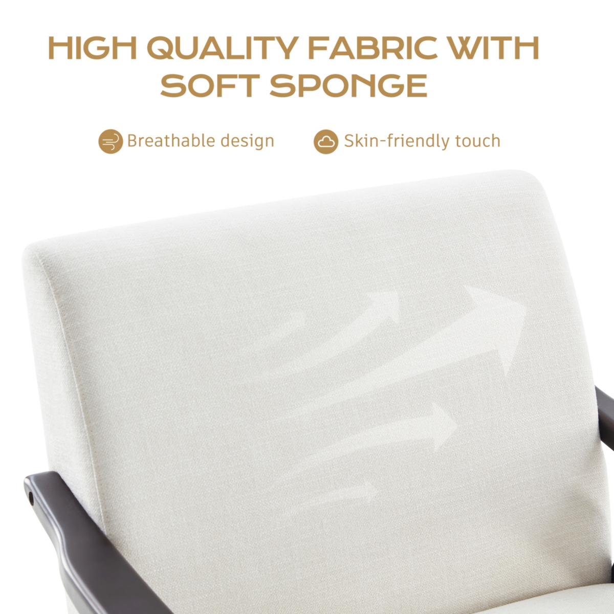 Streamdale Furniture Accent Chair with Ottoman, Upholstered Mid Century Chair and Footrest, Solid Wood Arm Chair, Living Room Chairs and Ottoman Set