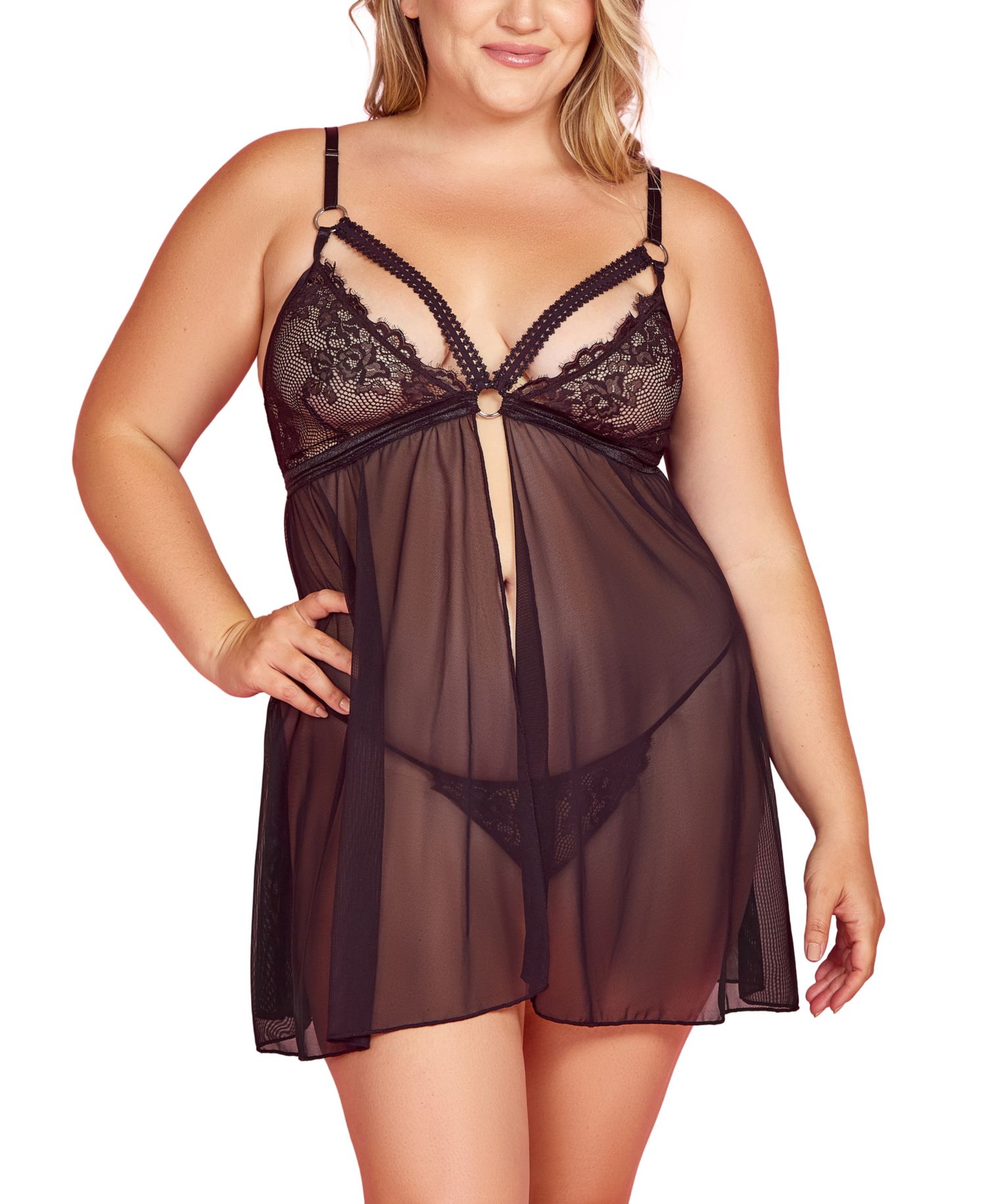 Plus Size Babydoll Lingerie Set