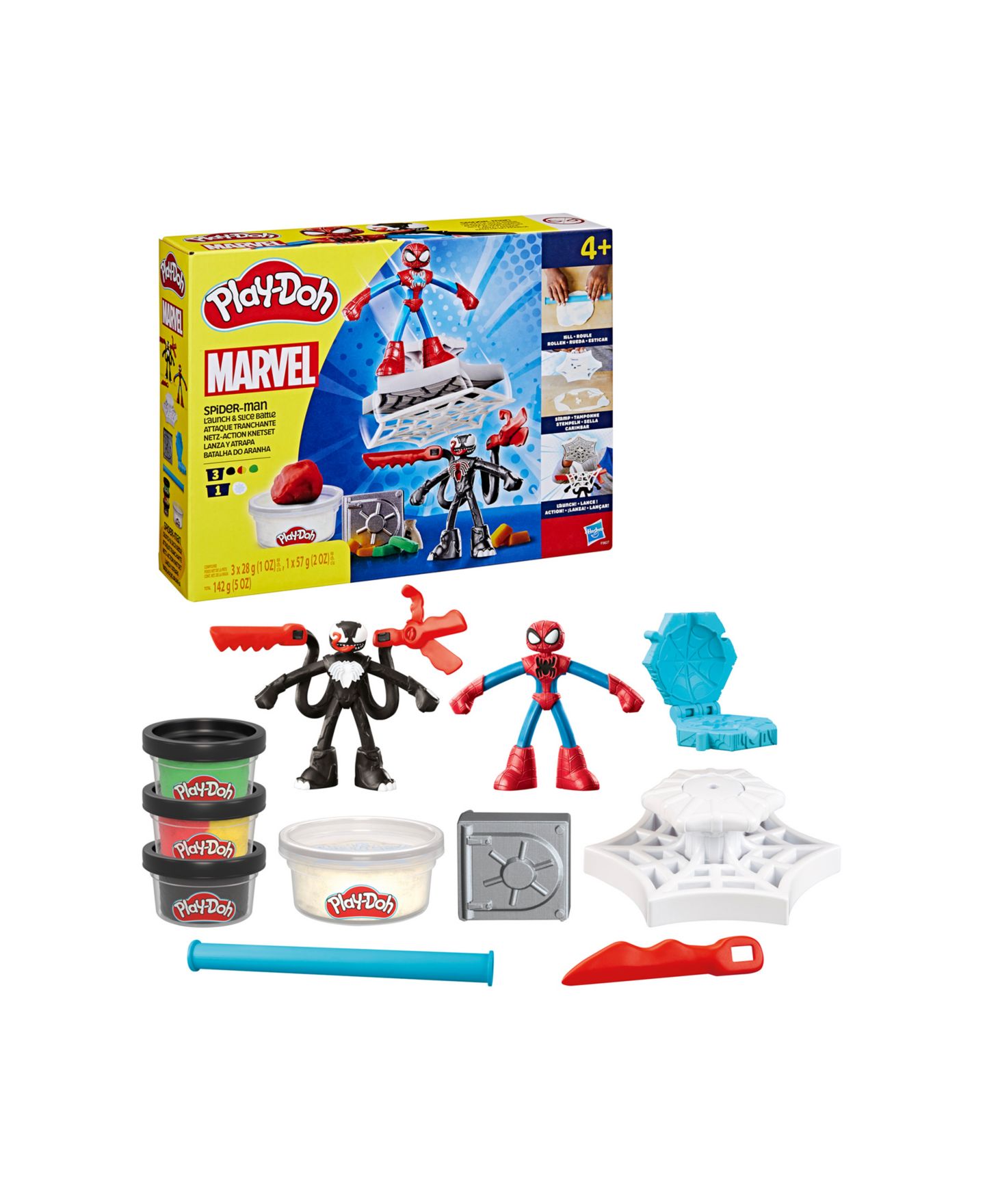 Детские фигурки Play-Doh Marvel Spider-Man Launch Slice Battle — фото 3