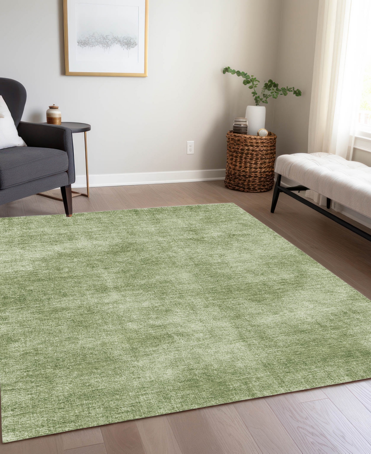 Addison Chantille Machine Washable Acn1018 8'x10' Area Rug In Green