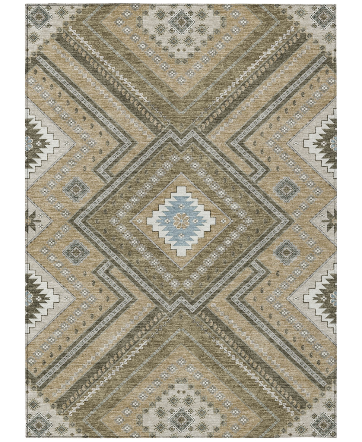 Addison Chantille Machine Washable Acn1010 9'x12' Area Rug In Beige