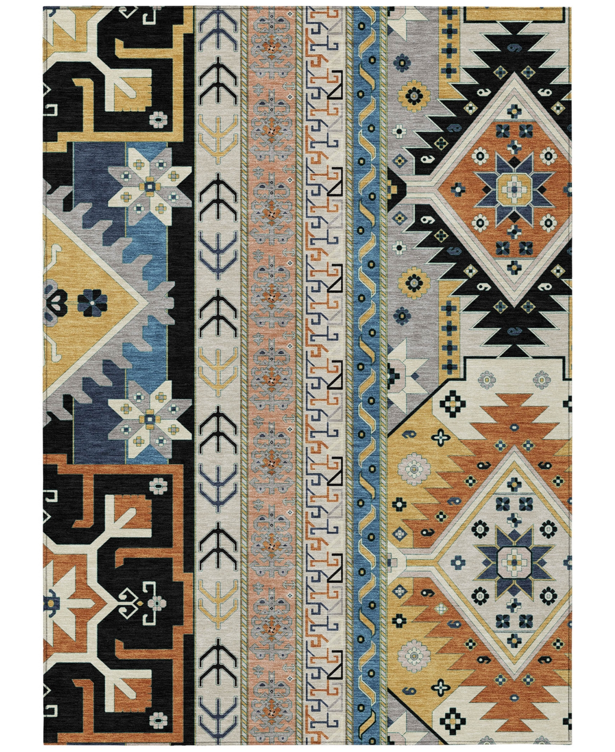 Addison Chantille Machine Washable Acn1015 2'6"x3'10" Area Rug In Black
