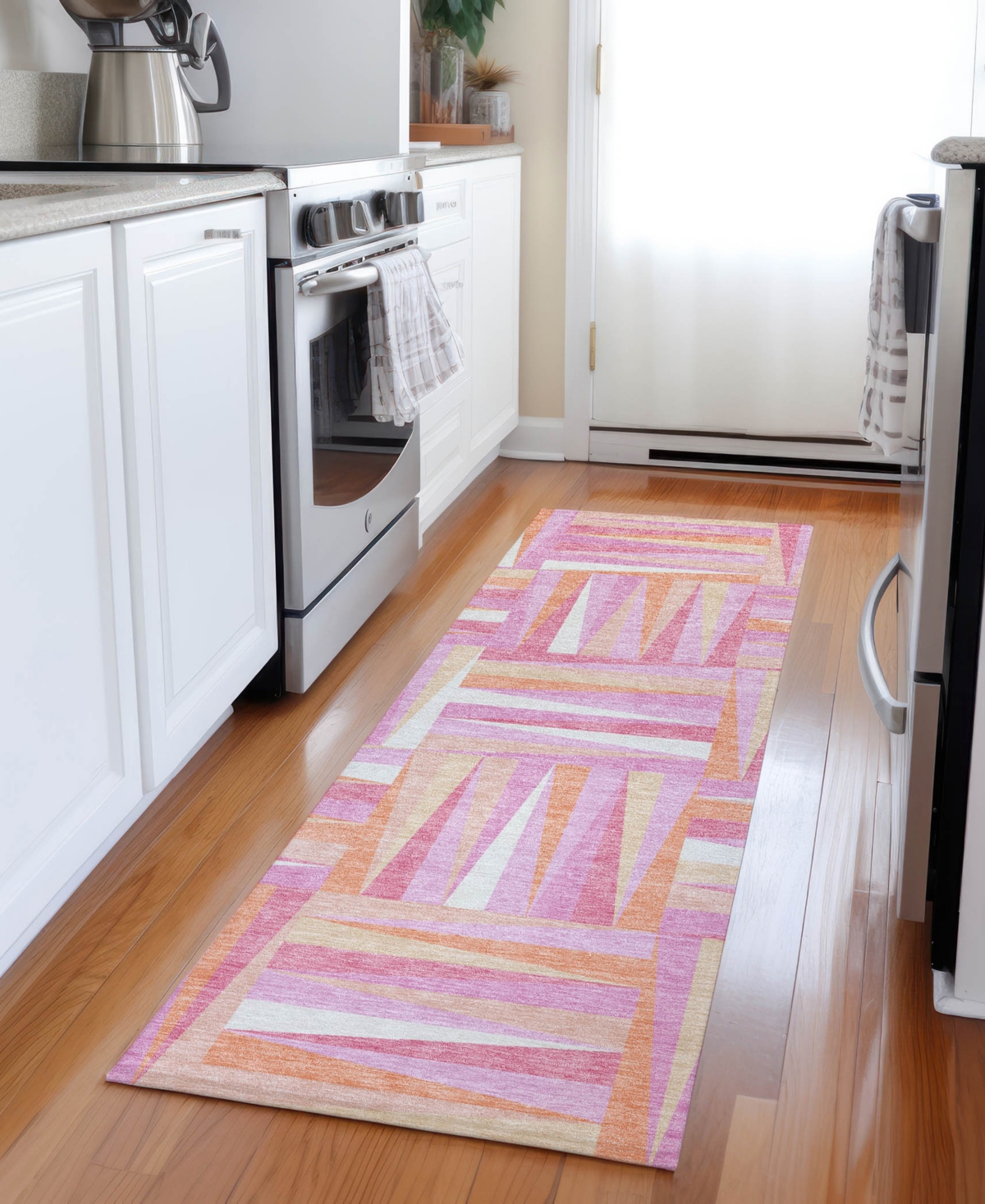 Addison Chantille Machine Washable Acn1012 2'3"x7'6" Runner Area Rug In Rose