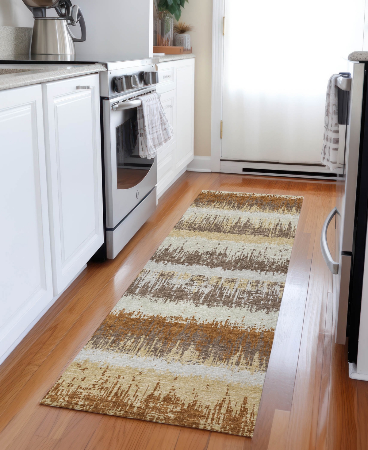 Addison Chantille Machine Washable Acn1013 2'3"x7'6" Runner Area Rug In Mocha