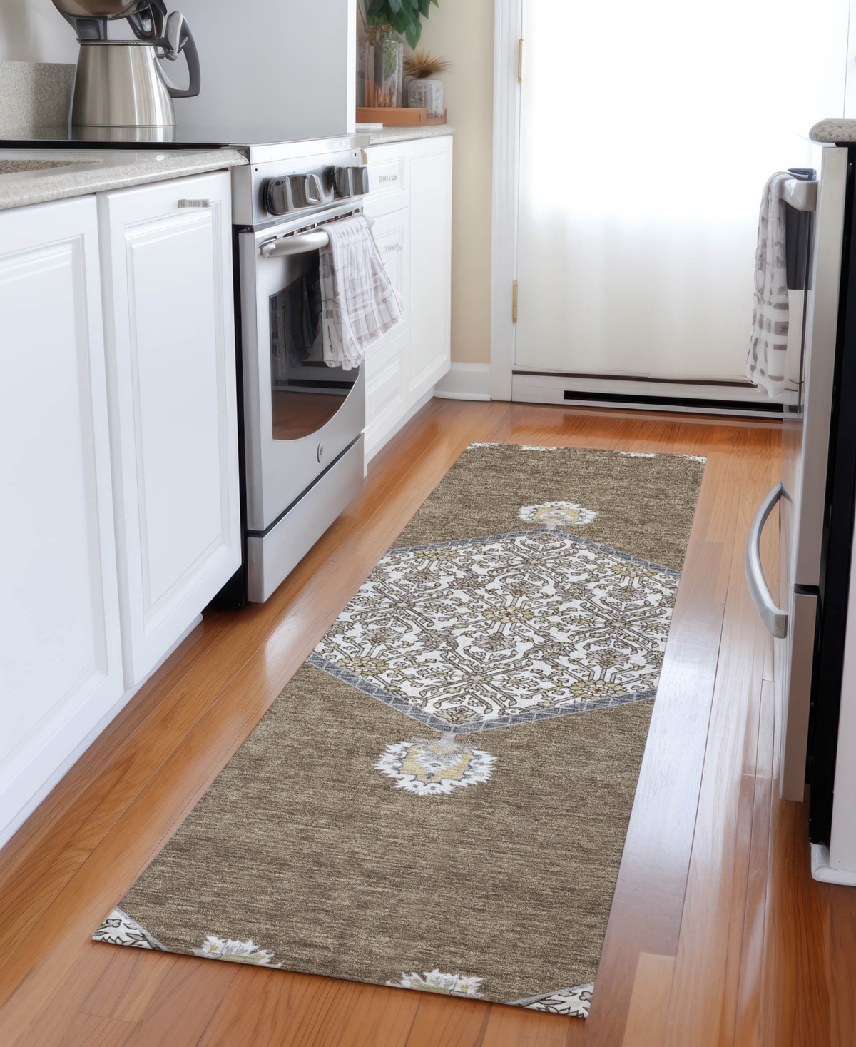 Addison Chantille Machine Washable Acn1011 2'3"x7'6" Runner Area Rug In Brown