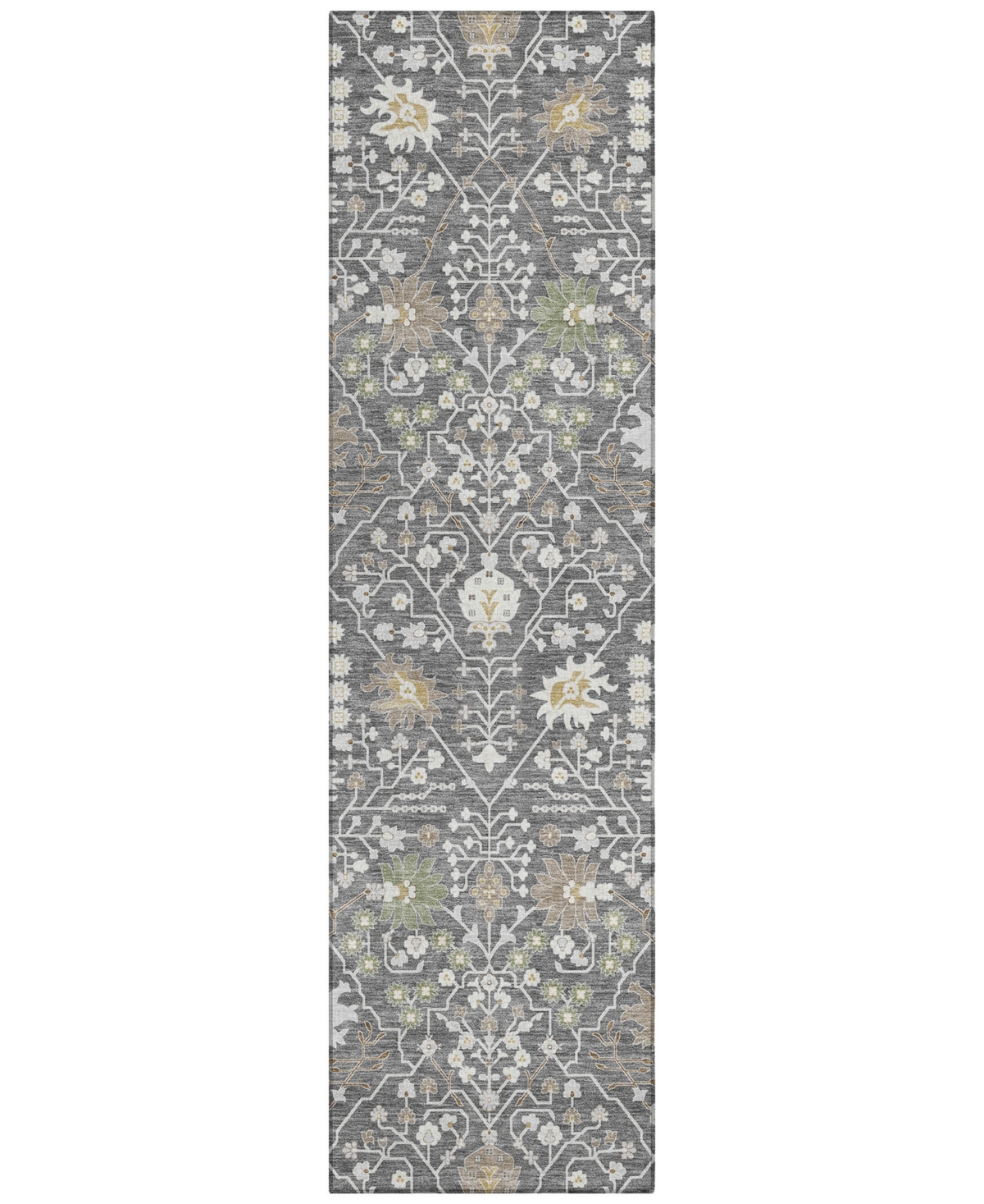 Addison Chantille Machine Washable Acn1009 2'3"x7'6" Runner Area Rug In Charcoal