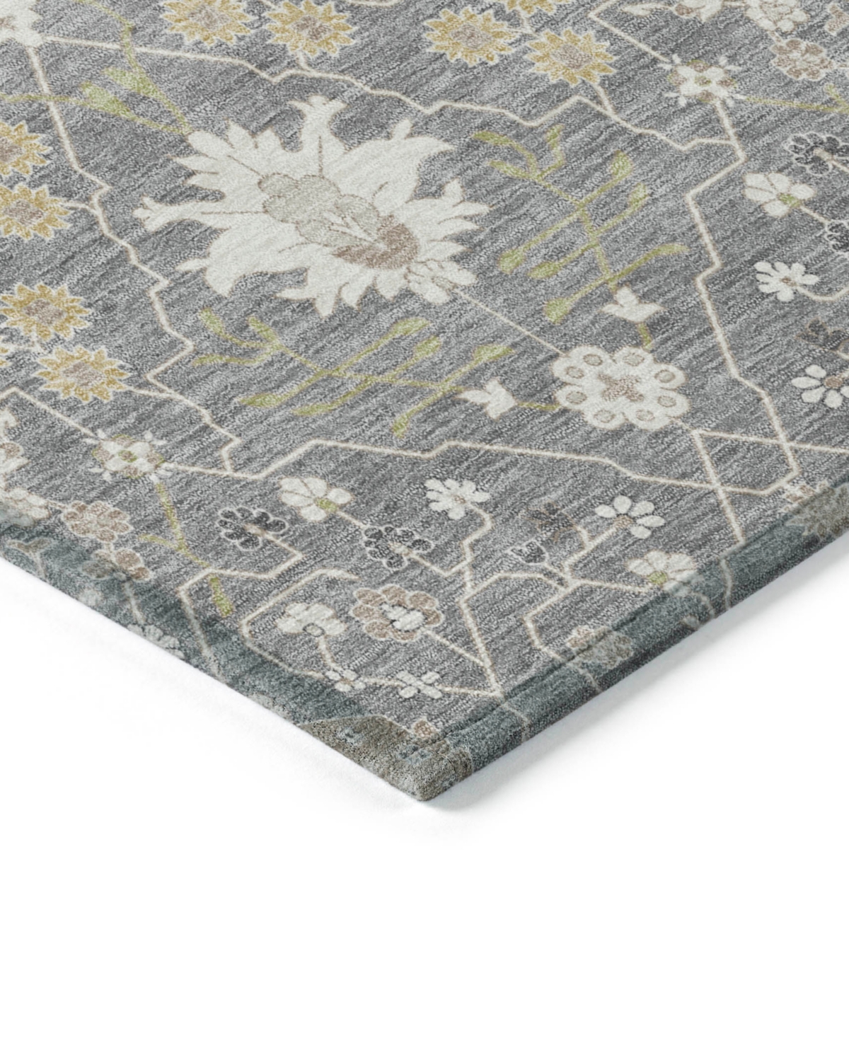 Addison Chantille Machine Washable Acn1009 2'3"x7'6" Runner Area Rug In Gray