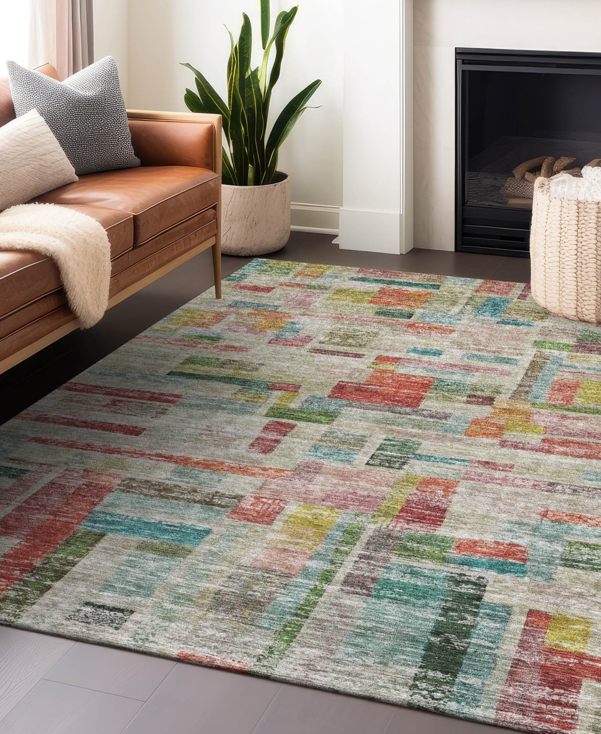 Addison Chantille Machine Washable Acn1090 5'x7'6" Area Rug In Paprika