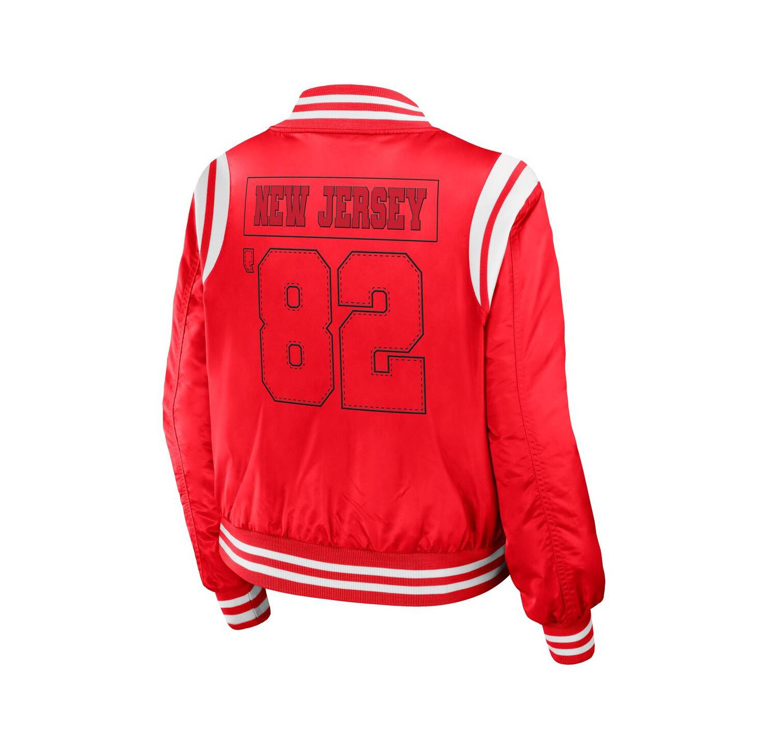 Women's Red New Jersey Devils Baller Full-Zip Bomber Jacket