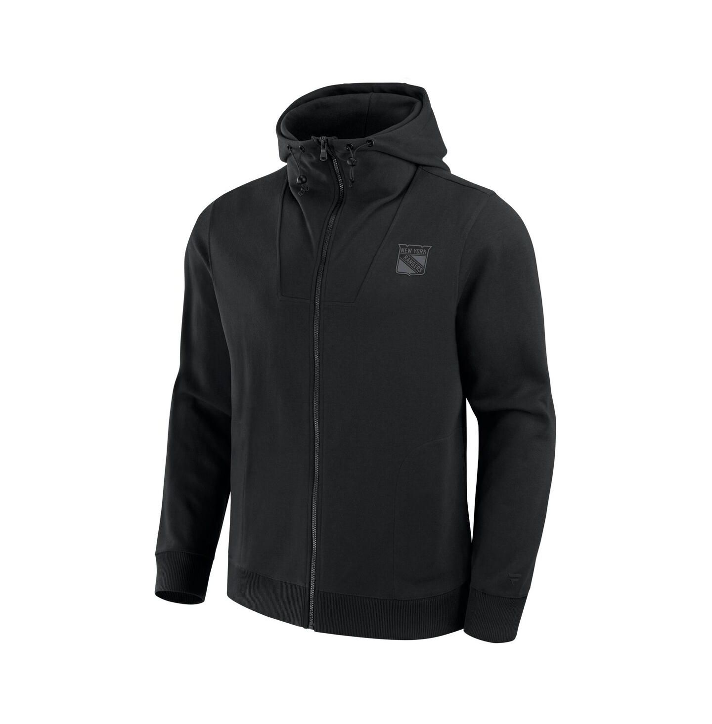Мужское худи Fanatics Black New York Rangers Elements Signature Tonal Primary Full-Zip — фото 3