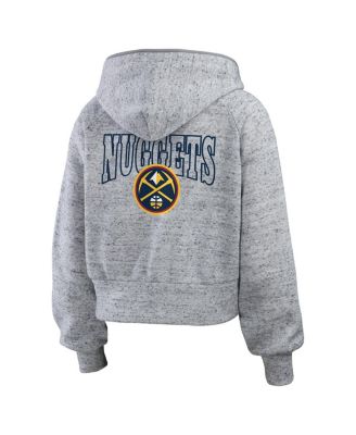 Women's Heather Gray Denver Nuggets Speckled Radiator Full-Zip Hoodie