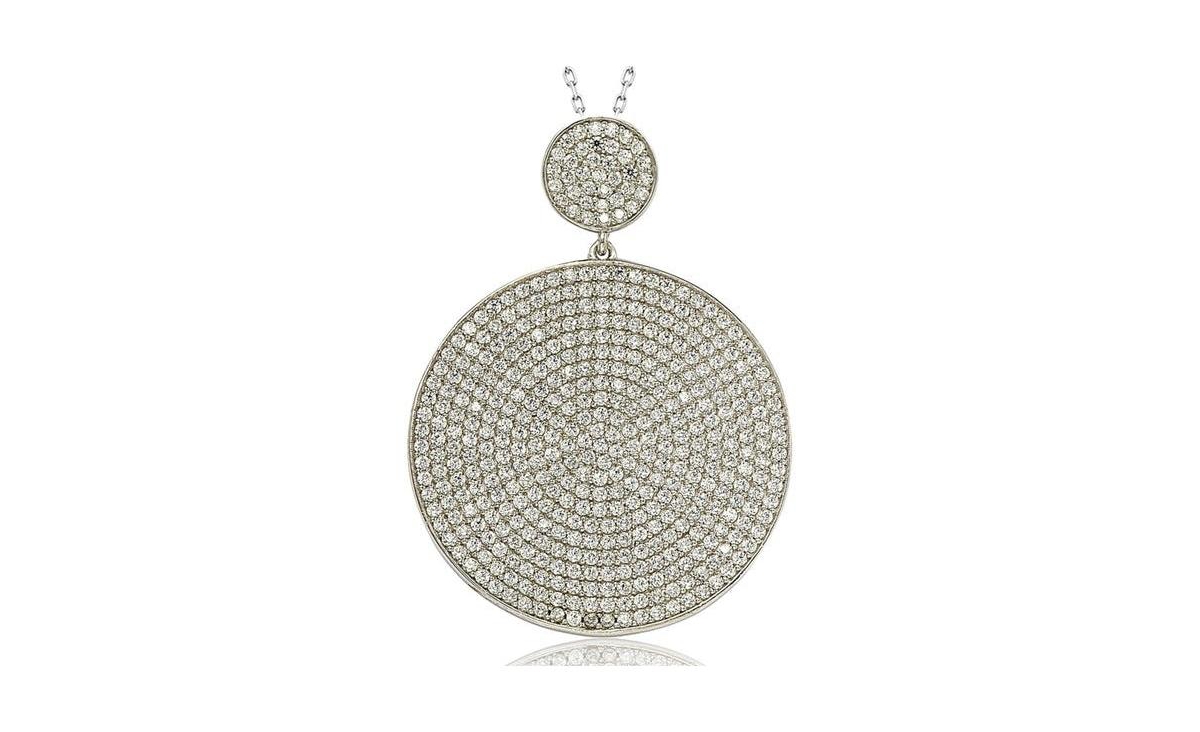 Suzy Levian Sterling Silver Cubic Zirconia Pendant - White