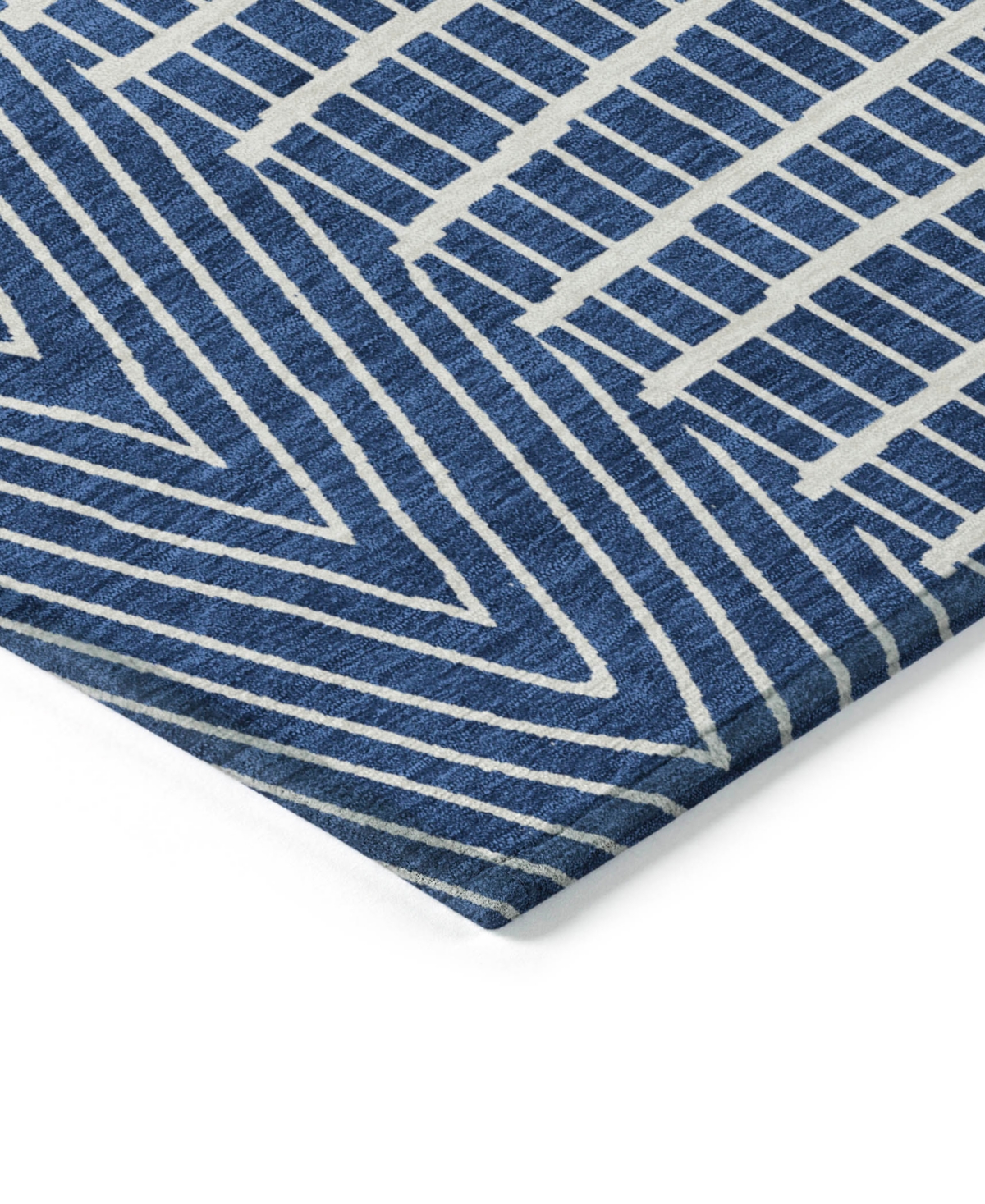 Addison Chantille Machine Washable Acn990 9'x12' Area Rug In Navy