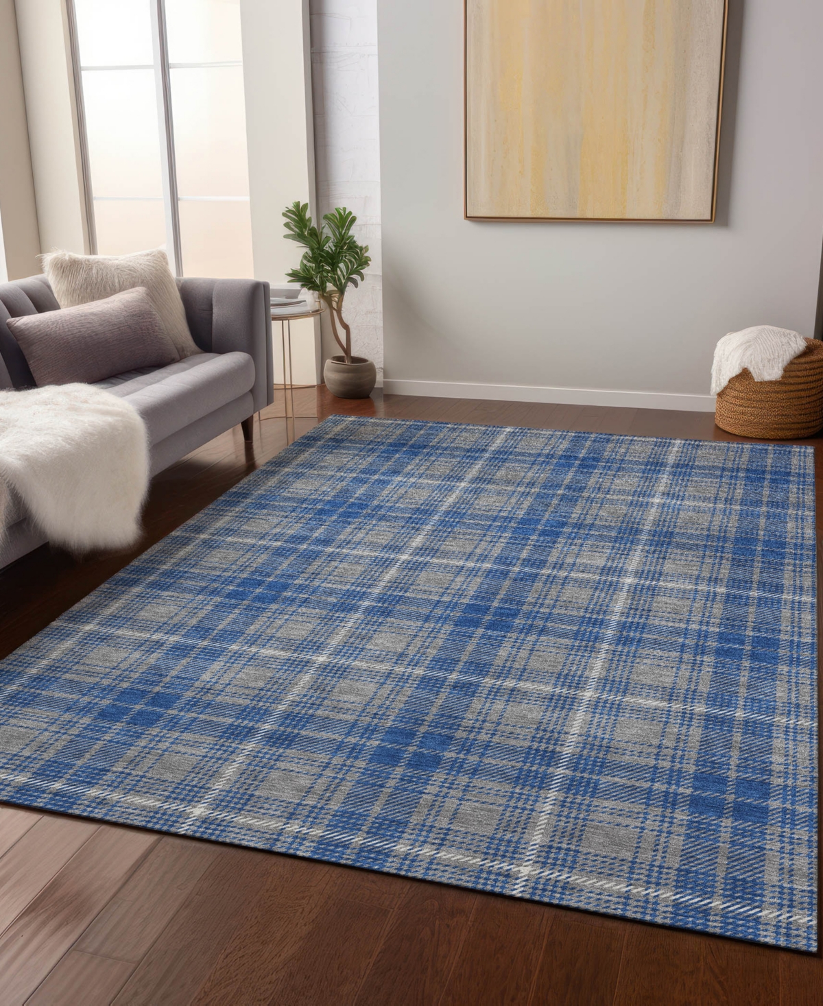 Addison Chantille Machine Washable Acn993 8'x10' Area Rug In Gray