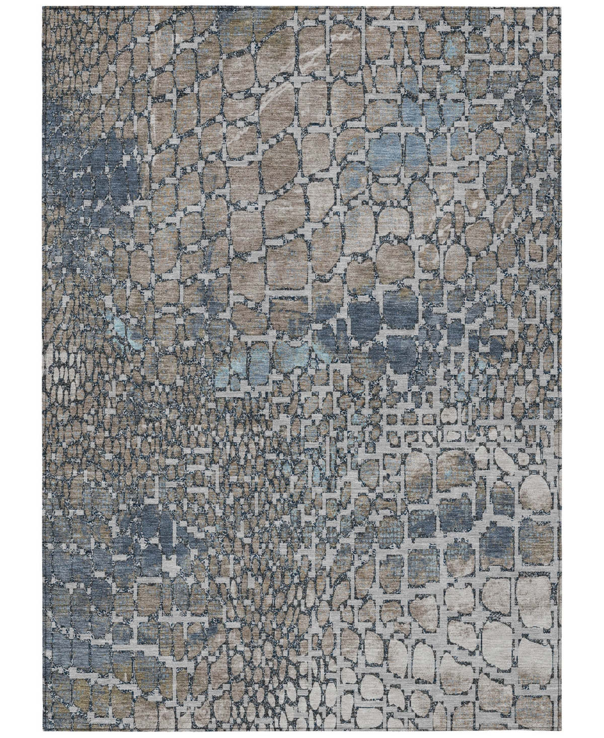 Addison Chantille Machine Washable Acn988 5'x7'6" Area Rug In Silver