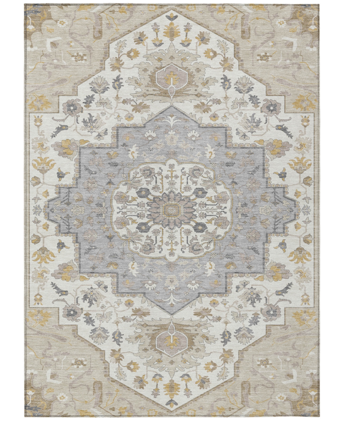 Addison Chantille Machine Washable Acn985 2'6"x3'10" Area Rug In Beige