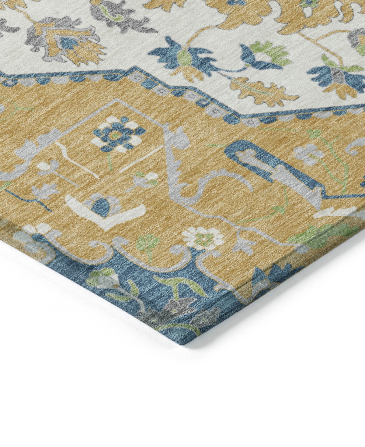 Addison Chantille Machine Washable Acn985 2'3"x7'6" Runner Area Rug In Gold