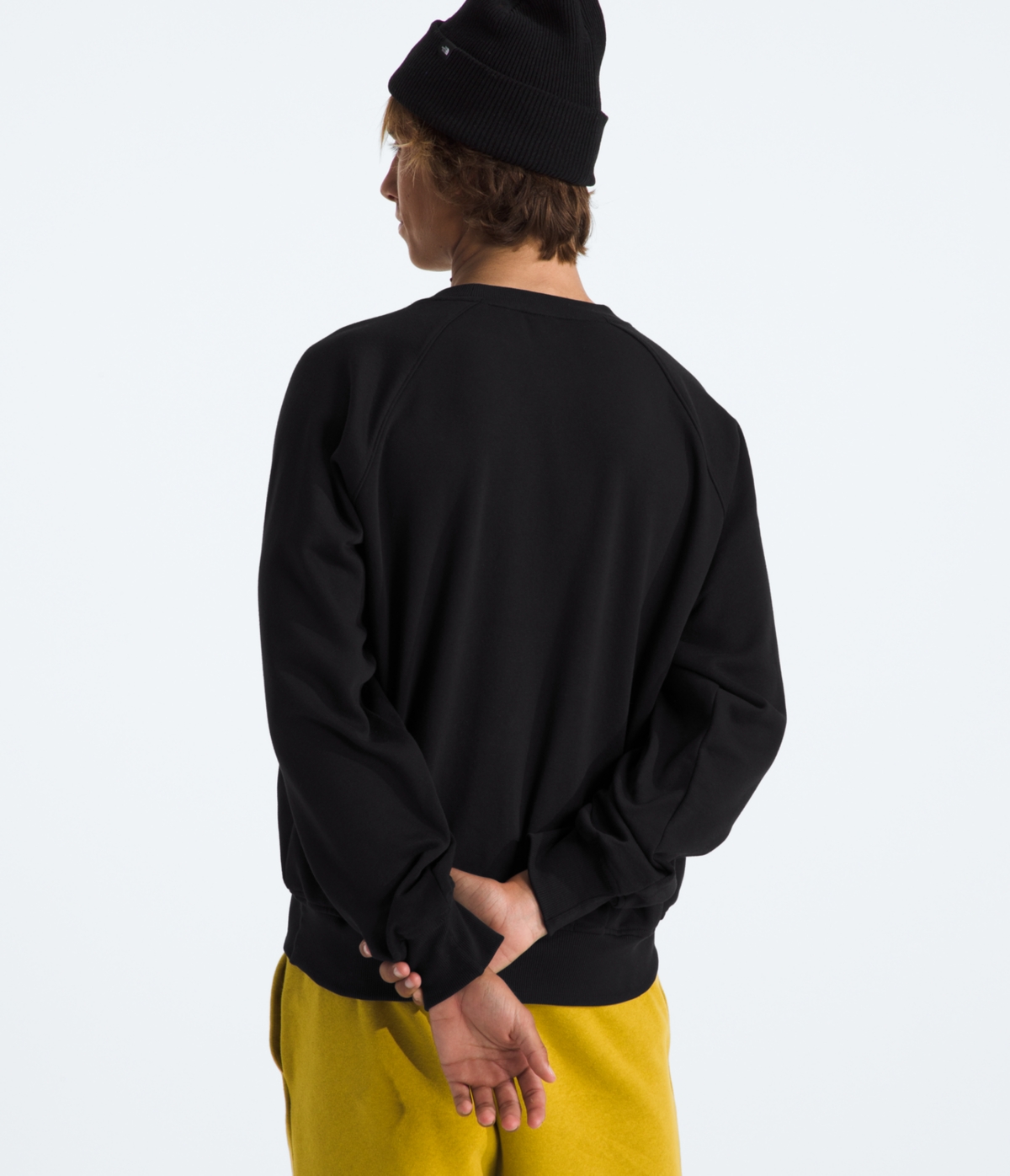 Shop The North Face Men's Evolution Crewneck Sweatshirt In Tnf Black,tnf White