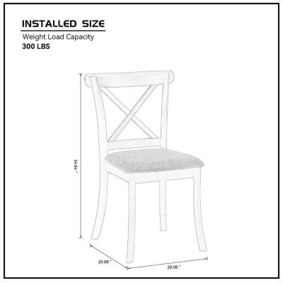 Streamdale Upholstered X-Back Dining Chairs (Set of 2)