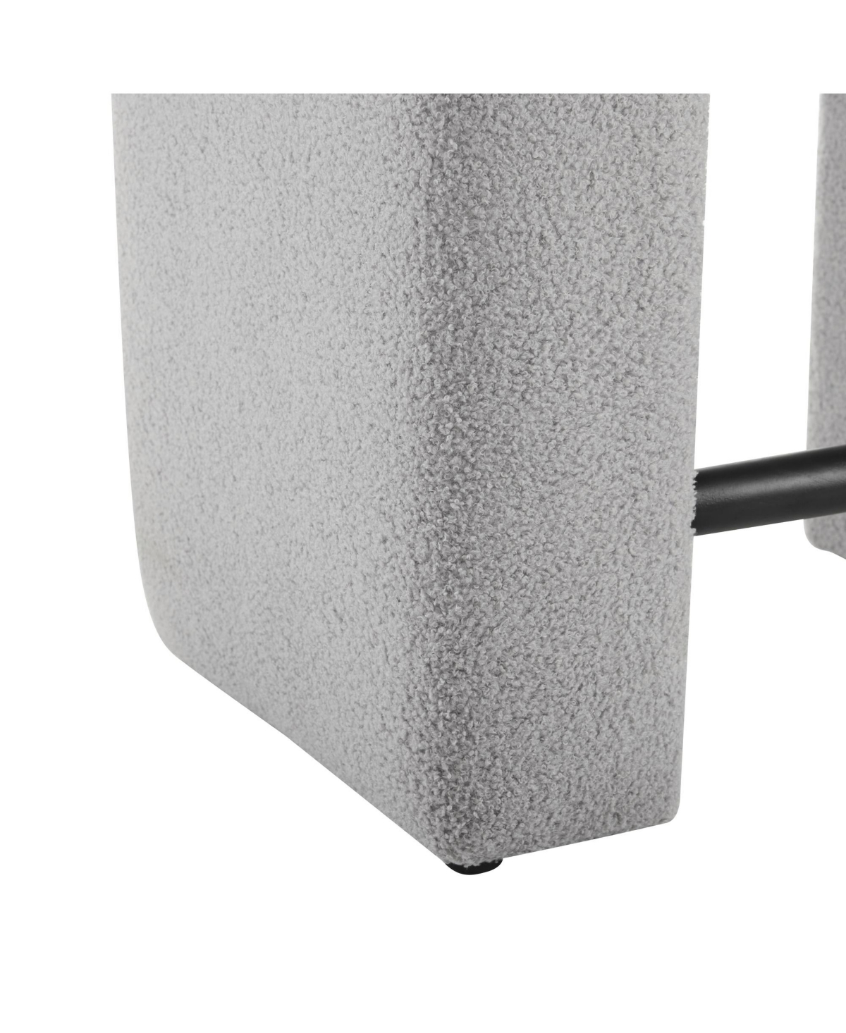 Streamdale Furniture 24'' Boucle stool Set of 2,Dining Chairs for Home Kitchen Island- Grey