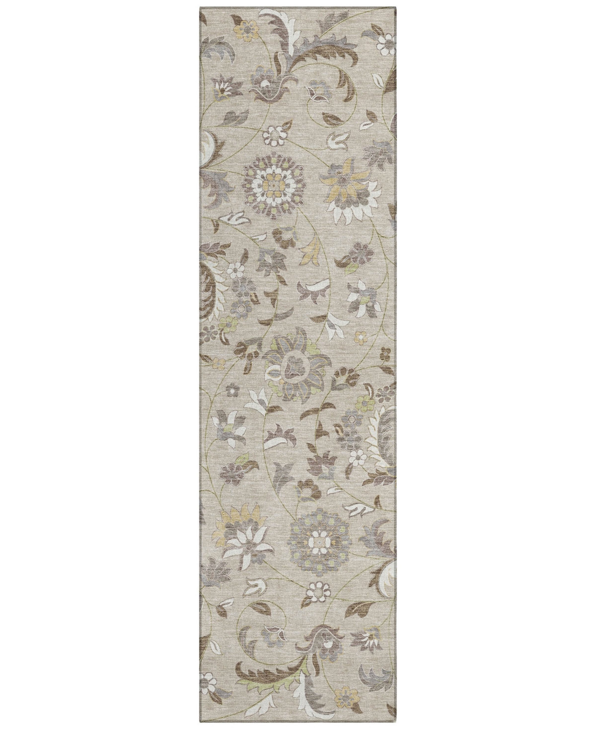 Addison Chantille Machine Washable Acn1006 2'3"x7'6" Runner Area Rug In Beige