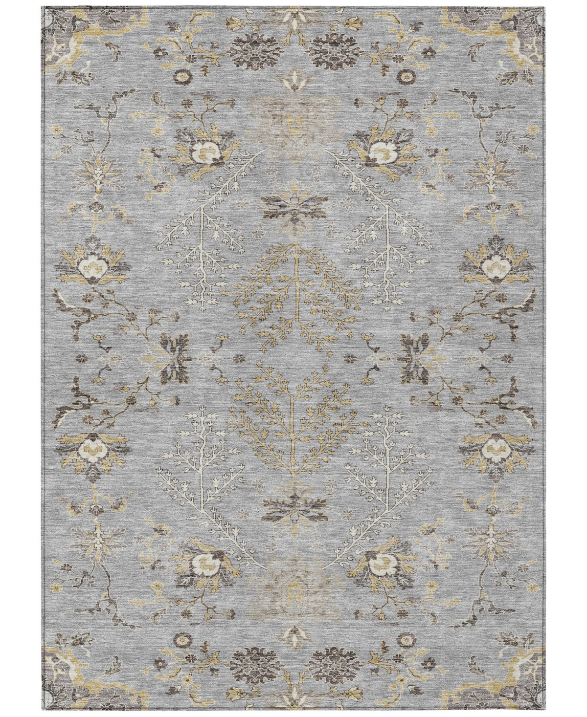 Addison Chantille Machine Washable Acn1156 8'x10' Area Rug In Gray