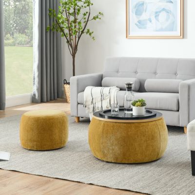 Streamdale 2-in-1 Ottoman End Table with Seat (25"x25")