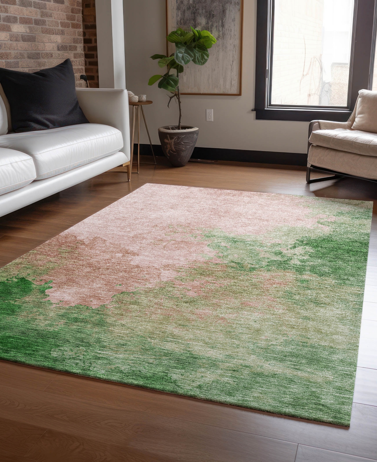 Addison Chantille Machine Washable Acn1138 2'6"x3'10" Area Rug In Pink