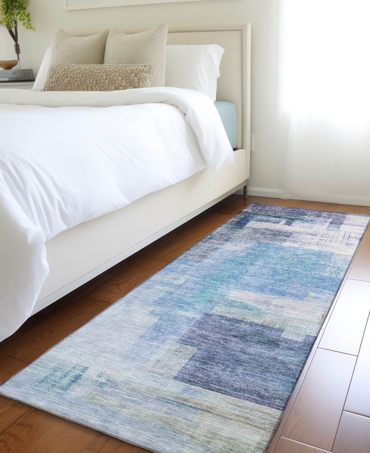 Addison Chantille Mahine Washable Acn1067 2'3"x7'6" Runner Area Rug In Blue