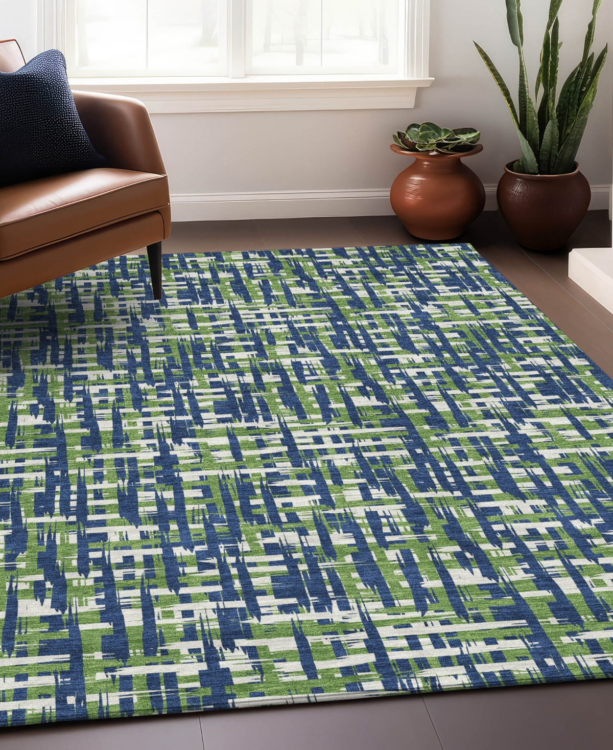 Addison Chantille Mahine Washable Acn1060 8'x10' Area Rug In Navy