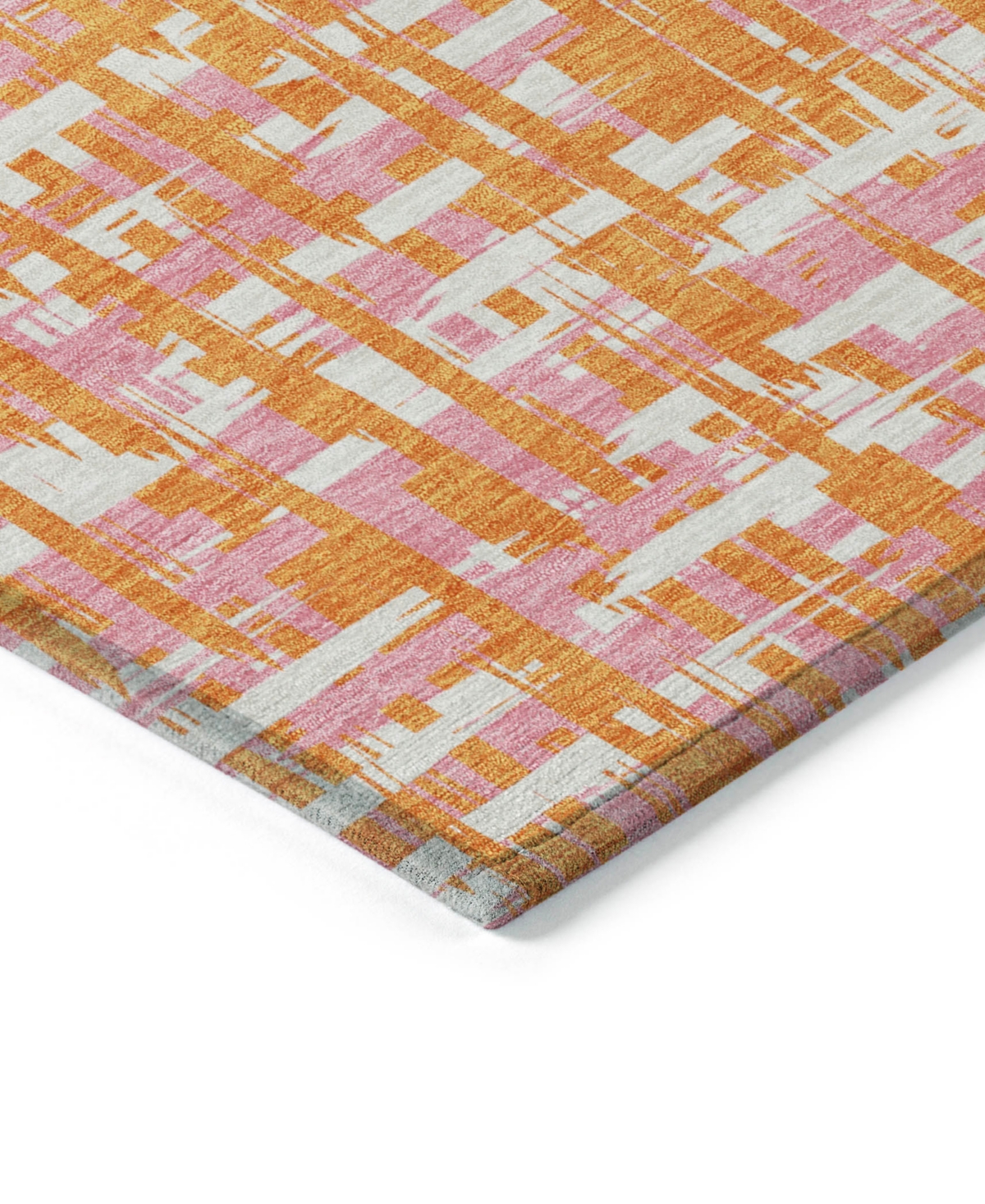 Addison Chantille Mahine Washable Acn1060 8'x10' Area Rug In Orange