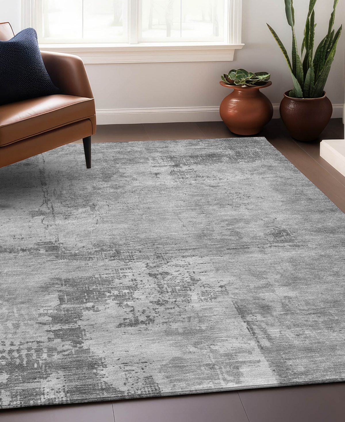 Addison Chantille Mahine Washable Acn1062 2'6"x3'10" Area Rug In Gray